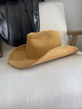 Lack of Color- Mustard Yellow/ beige Corduroy Cowboy Hat